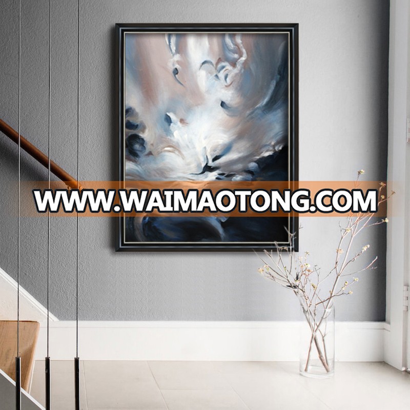 Hand painted drawn Oil painting starry sky picture with european style frames moulding