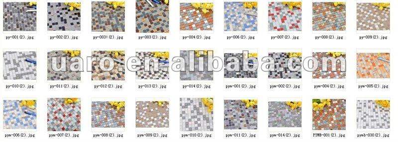 DIY craft mini moscia Decor Glossy Jade Mosaic Educational toy mosaic tile craft