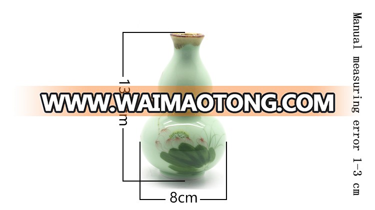 Ceramic traditional printing flower vase for home decor