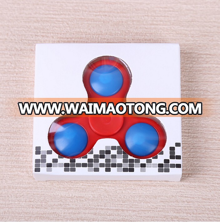 2017 Hot sales Plastic LED fidget spinner with 608 bearings wholesale China factory price