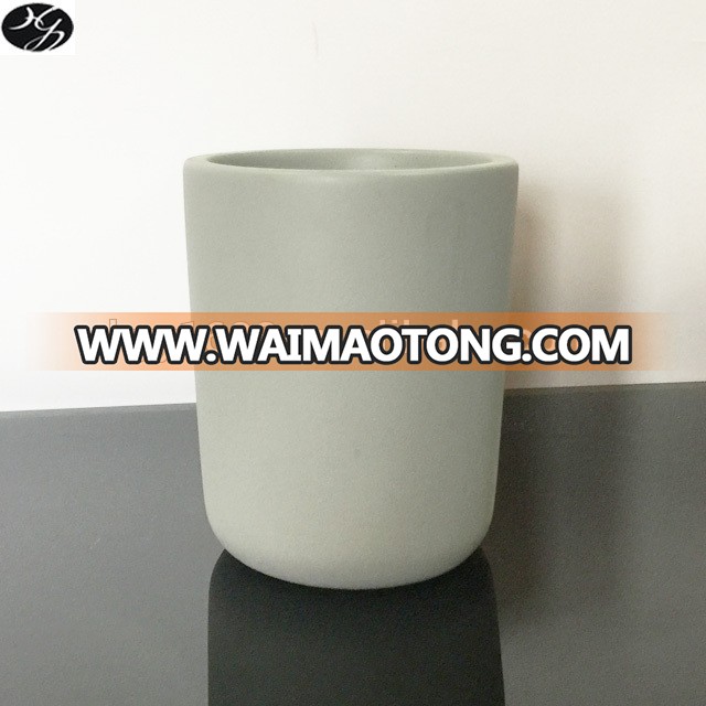 High quality water-proof customized logo grey cement candle container