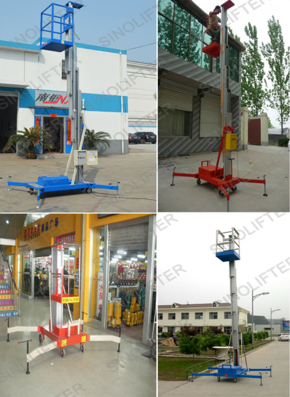 10m single mast aluminum electric power ladder