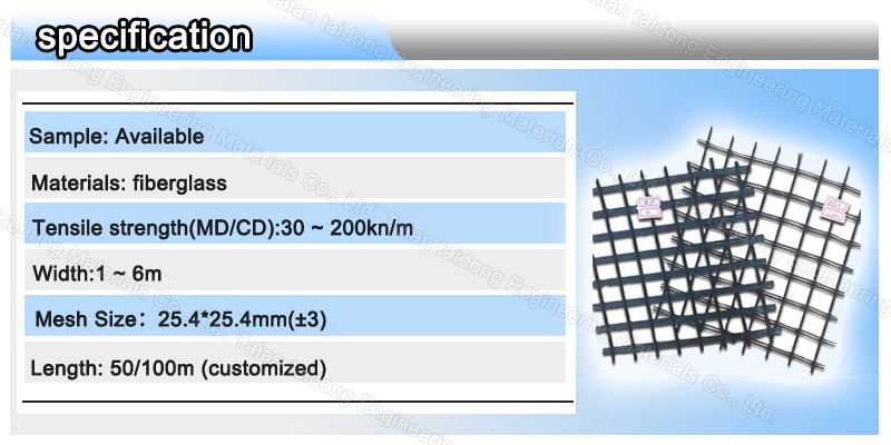 Retaining Wall Fiberglass geogrid for earthwork production