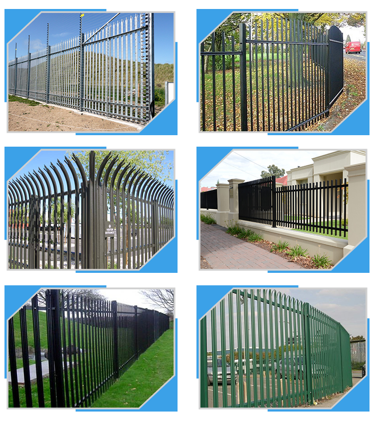 Commercial powder coated palisade fencing panels