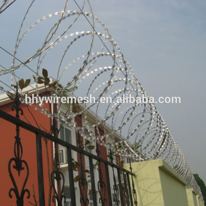 Price razor barbed wire hot dipped galvanized concertina wire SS304 razor wire