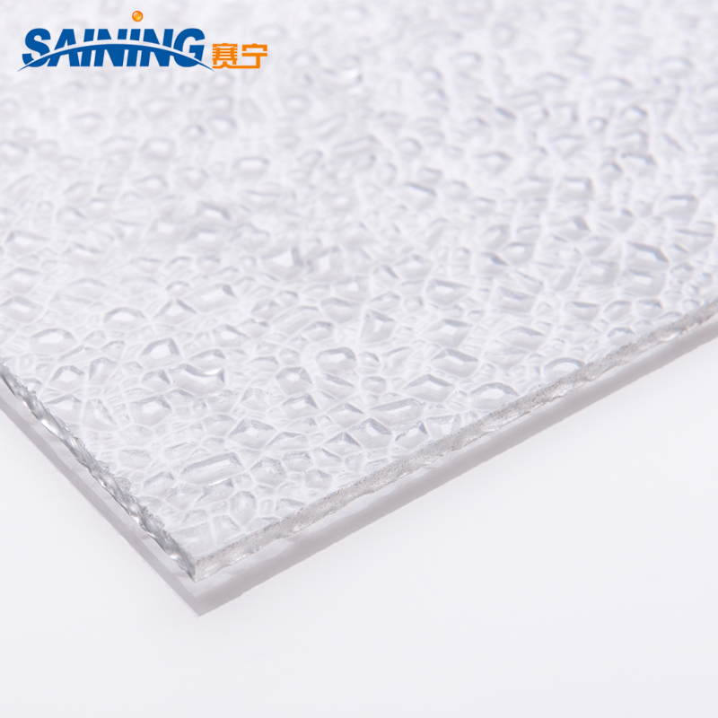 0.9-8mm Embossed frosted polycarbonate solid sheet for roof