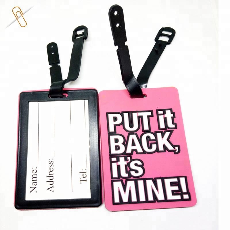 Custom Personalized Airline Travel Trunk Shipping Label Soft PVC Luggage Baggage Tag