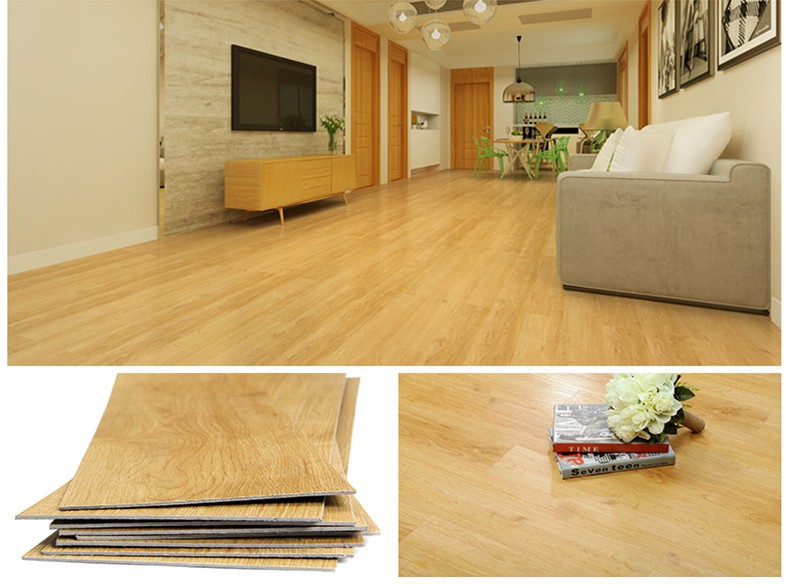 Apartment use wood embossed durable anti-slip vinyl floor LVT plastic flooring