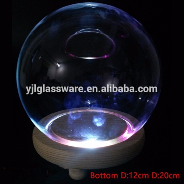 Hot selling available different sizes ball shape led glass dome for decoration