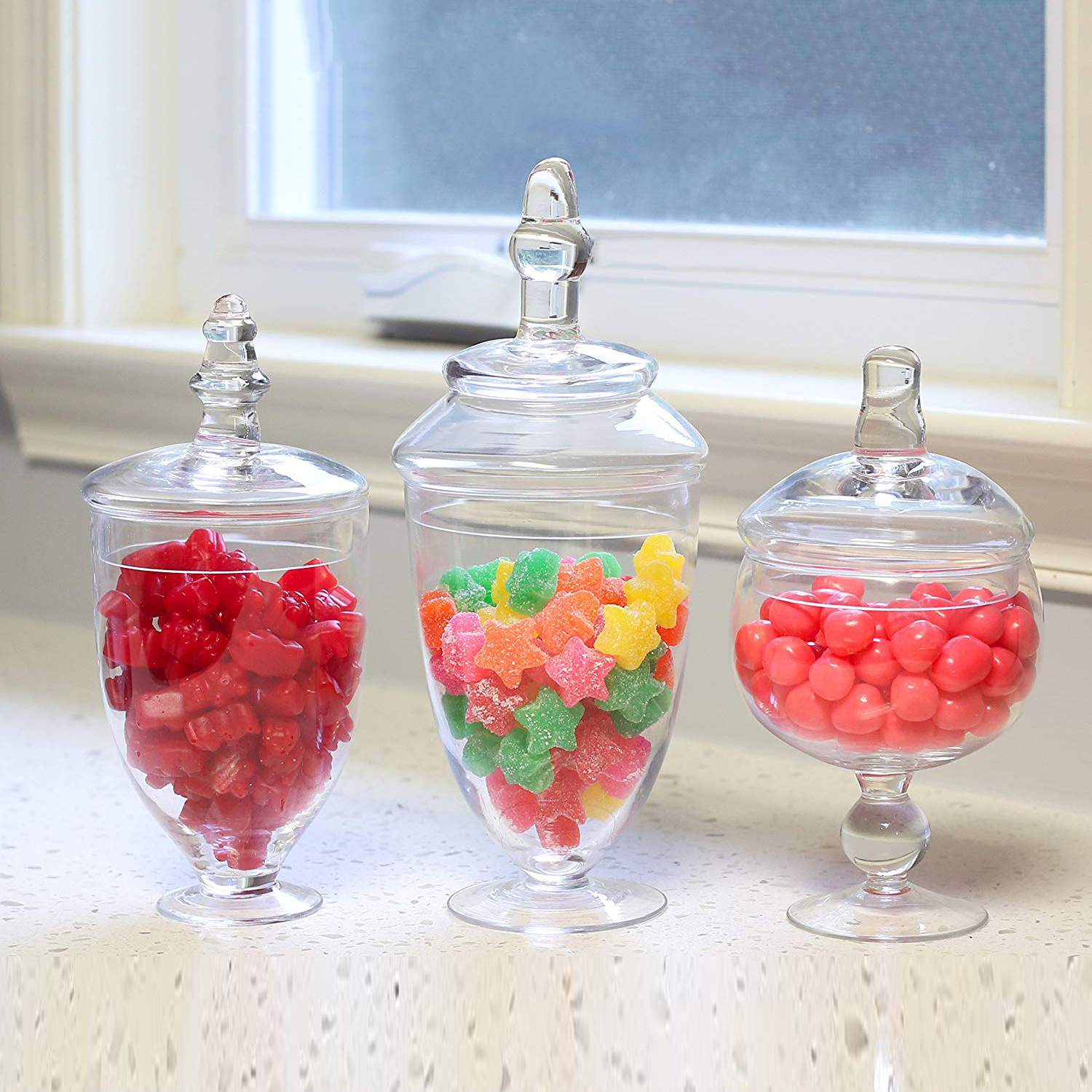 Multipurpose handmade storage crystal glass jar