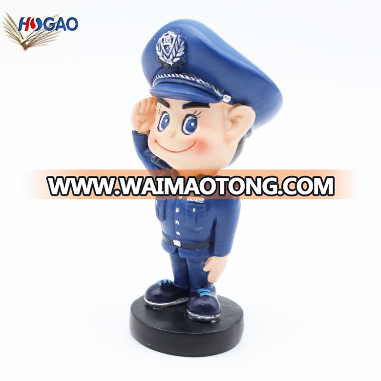 2019 OEM handmade resin police man bobble head