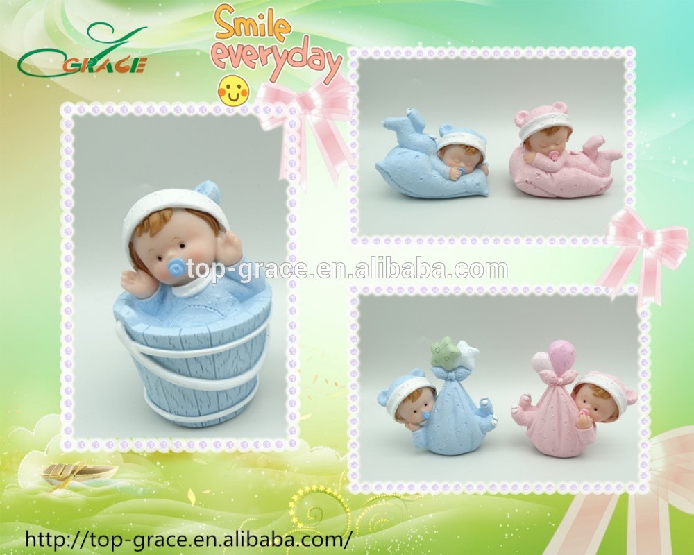 Custom Resin Boy Girl Baptism Gifts Polyresin Figurines Baby Souvenirs Decorations