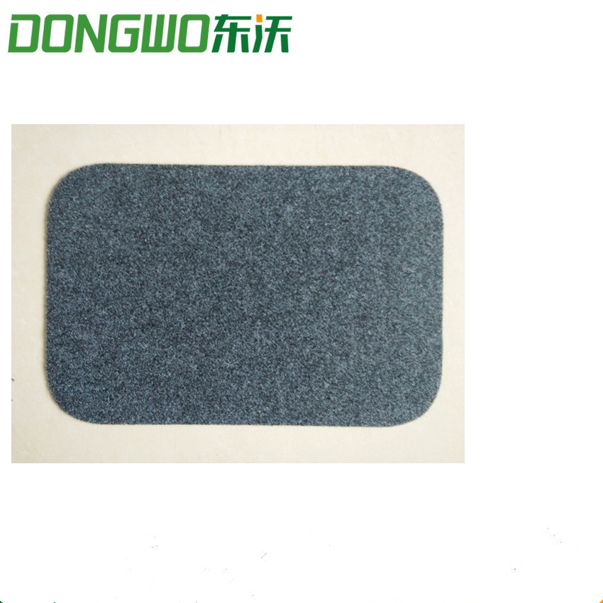 Oval 100% polyester velour pvc door mat