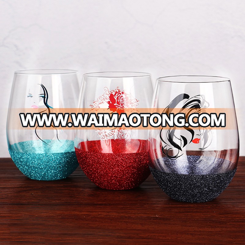 New Personalized Design Stemless Wine Glass Cup