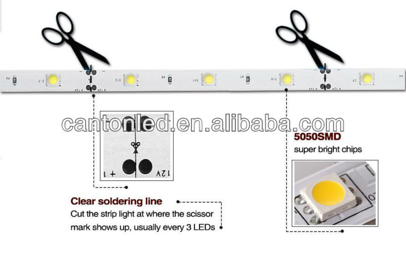 12v waterproof 5050 Led Strip Car For Car decoration