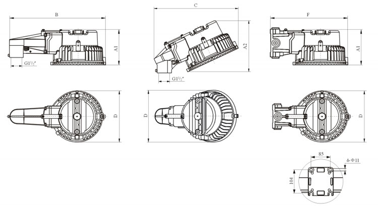 New design ATEX IECEX certificated Explosion proof LED 30W 45W 60W led light