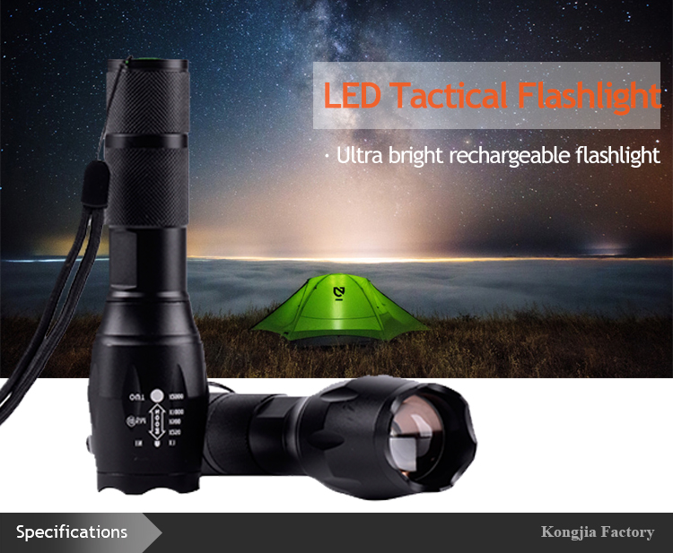 USB Aluminium Alloy Material Fleshlight  Tactical Flashlight  with 10W T6 LED  Colorful Flashlight Part