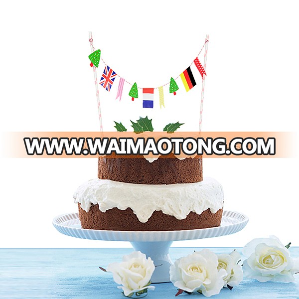 Eco-friendly custom designs birthday party cake banner decorations