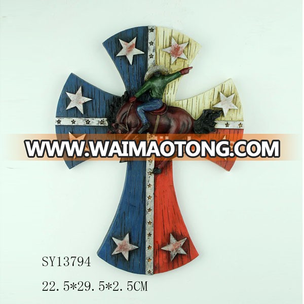 Church decors Christianism Statues wooden cross wall hanging