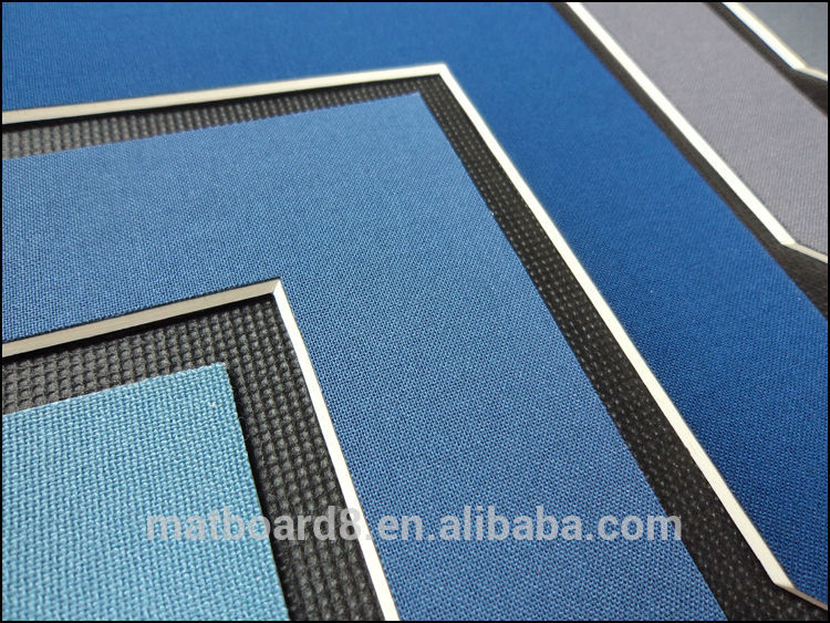 matboard with Fabric linen grasscloth grain for photo frame