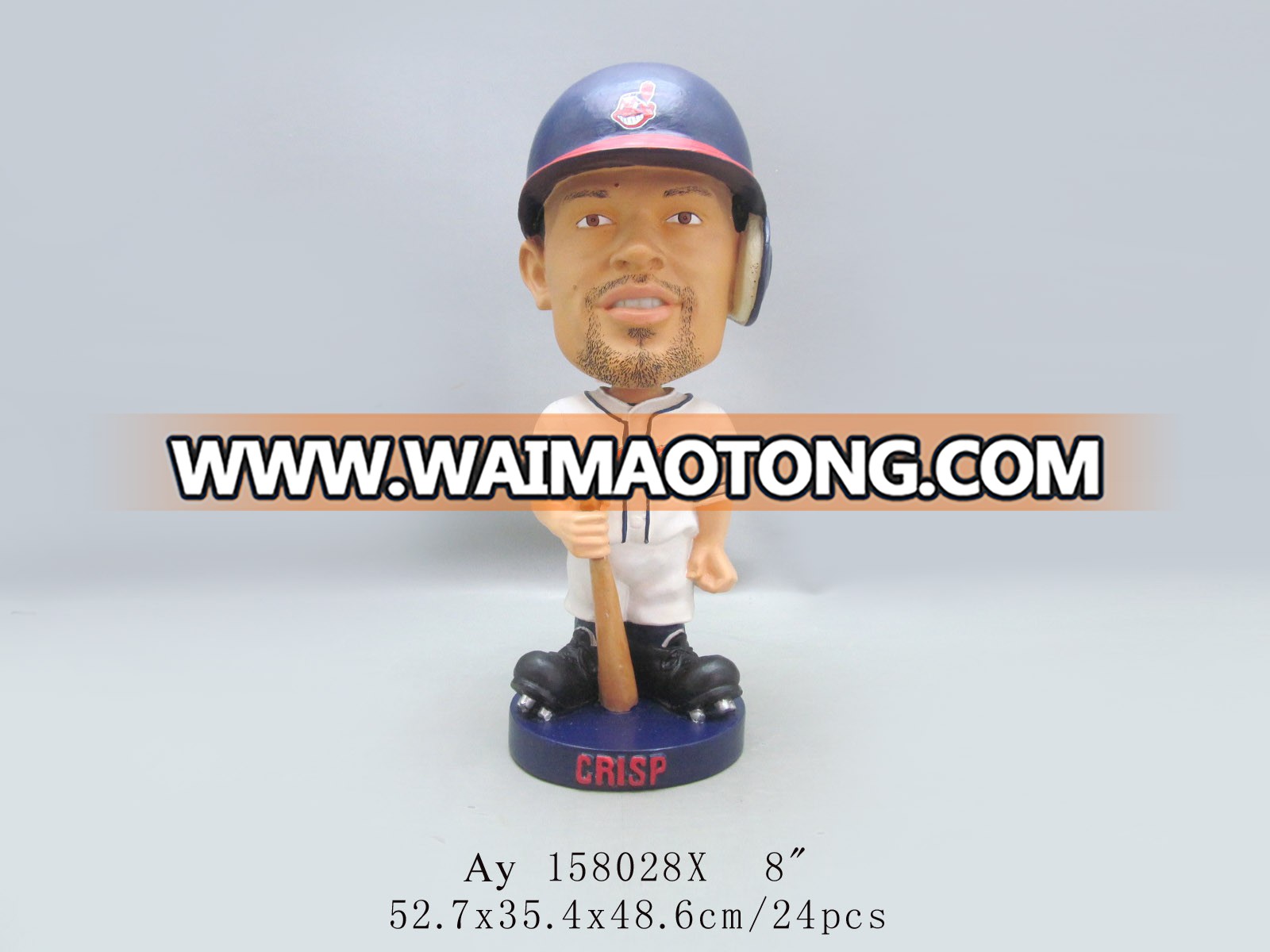 Handmade resin baseball player souvenir custom dashboard bobble head