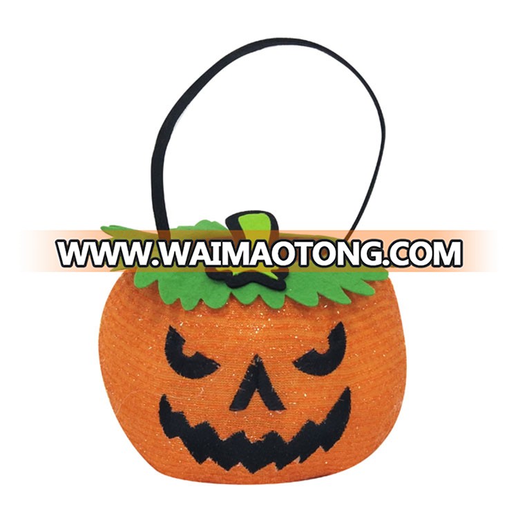 New wholesale fabric bat pumpkin skeleton bucket bags Halloween Tote