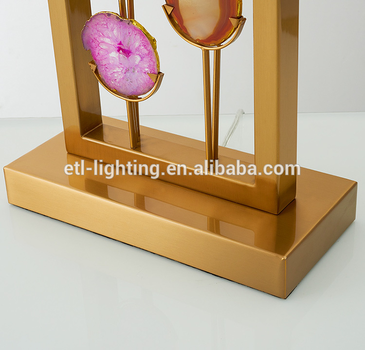 Nordic style agate stone table light for hotel projects  ETL32041