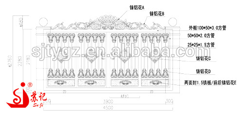 Excellent iron housing gate,wrought iron gate grill design