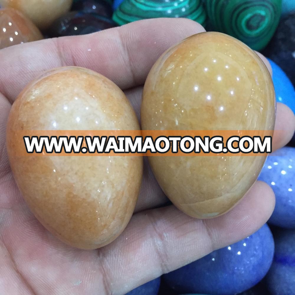 Natural yellow Opal egg Crystal Eggs Yoni Eggs massage and crystal healing