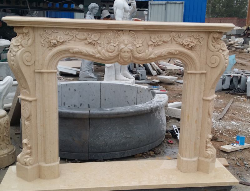 Sculpture Angel molds marble fireplace