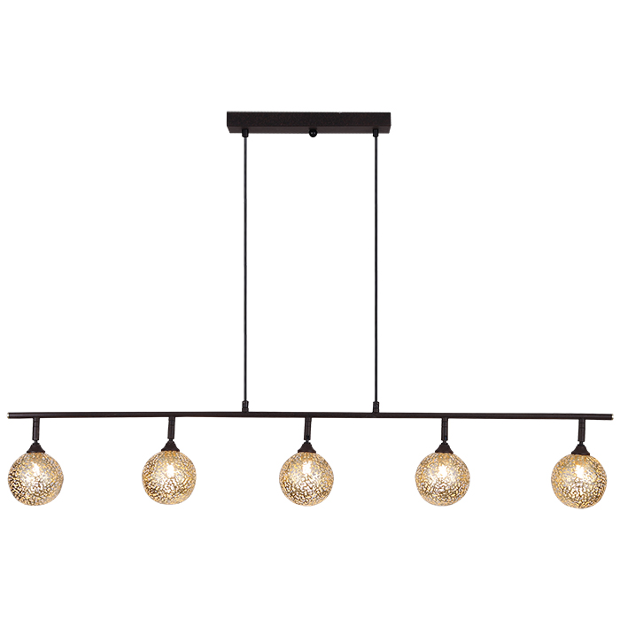 Modern Satin Gold Plating Metal Iron Ball Lampshade Ceiling Light