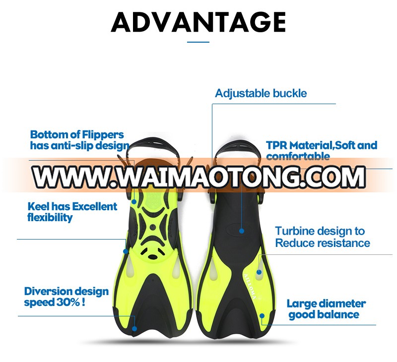 Amazon Hot Sale Open Heel Adjustable Water Sports Swimming snorkeling Diving fins