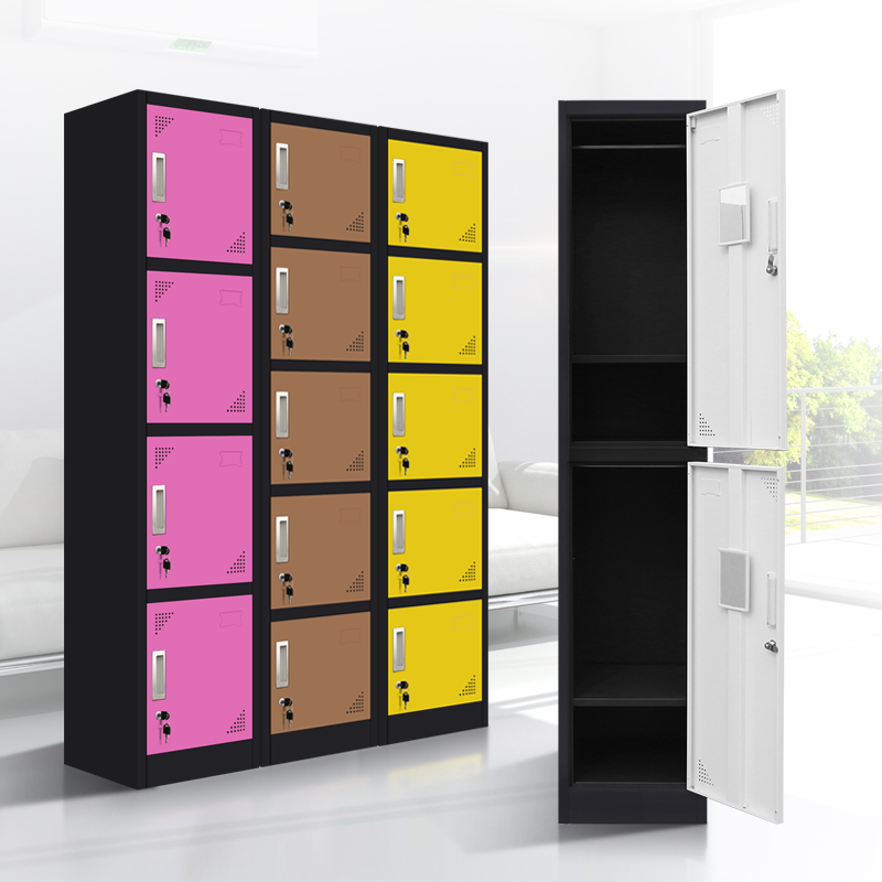 Hot sale 4 door compartment steel locker 4 tier hanging clothes staff storage locker wardrobe