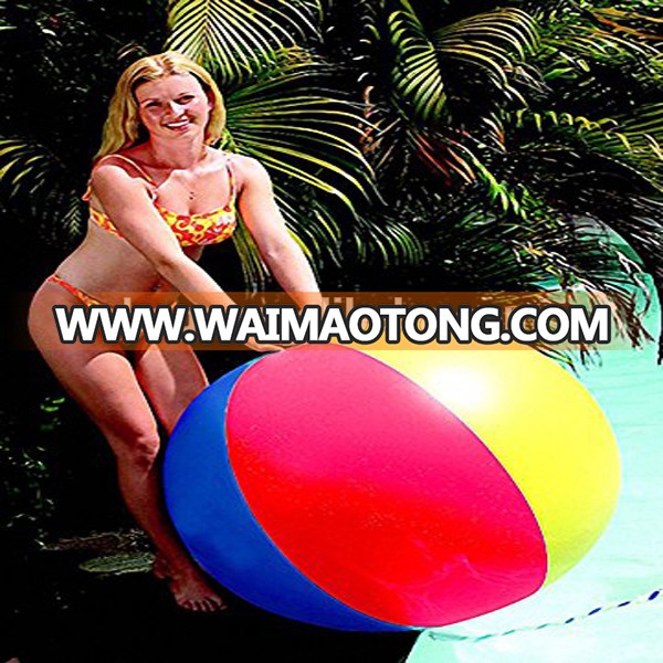 42 inch Inflatable Glossy Big Panel Colorful Giant Beach Ball