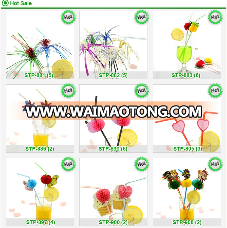 Wholesale Long Fireworks Decorative Drinking Straw