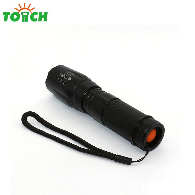 High brightness rechargeable kit led flashlight waterproof zoom focus led handheld torch for 26650 18650 AAA battery