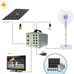 indoor solar panel light for rural homes , 3lamps , USB charger