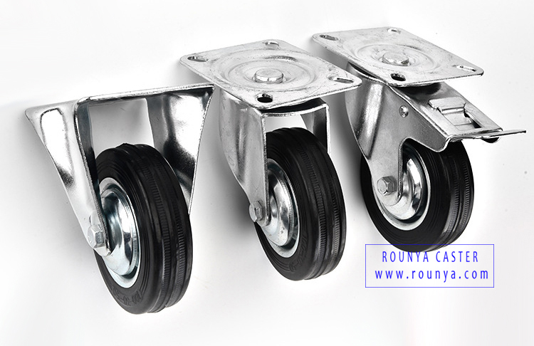 Light duty swivel castor wheel industrial multipurpose trolley caster wheel 80-250mm dia wheel