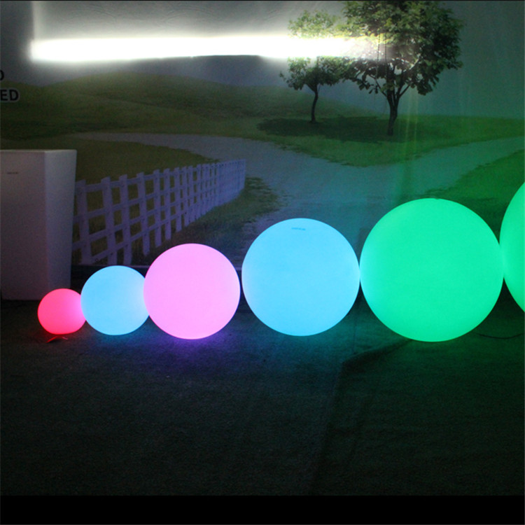 outdoor sphere RGB color change glow balls, led floating pool decorations balls light