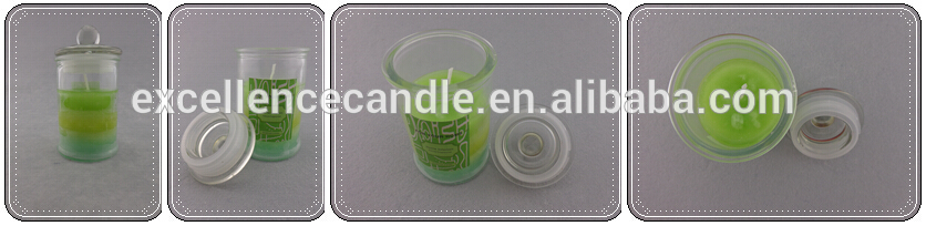 scented art glass jar candle / glass candle with lid with scent