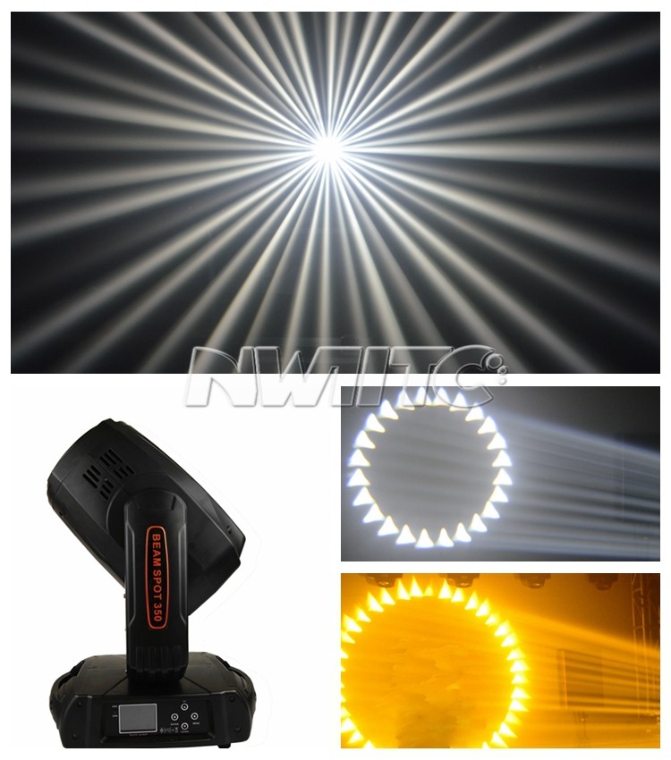 Super stage light 17r beam spot wash 3 in 1 350w moving head light