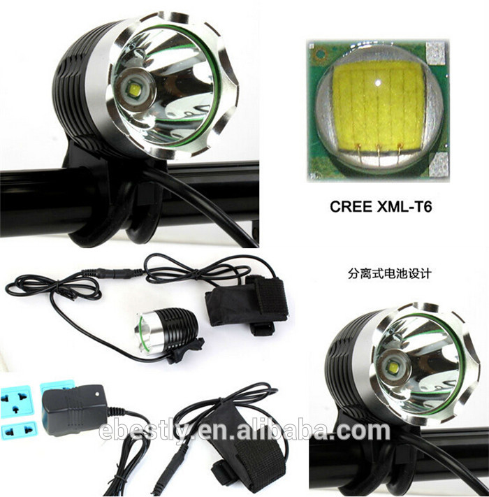 Super Brightness Aircraft Aluminum Led Headlamp 3-Mode Bicycle light rechargeable led headlamp