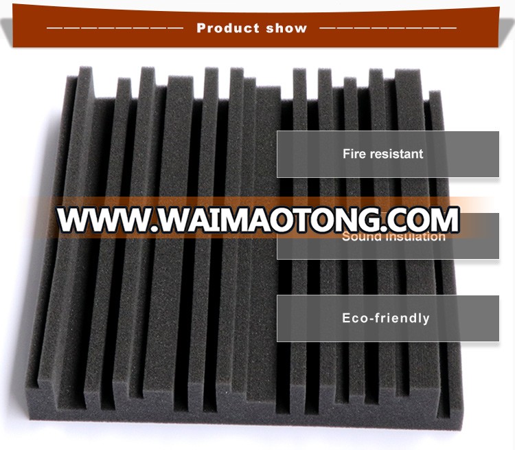 China Manufacturer wholesale fire retardant music recording studio soundproofing foam tiles panels sound proof acoustic foam