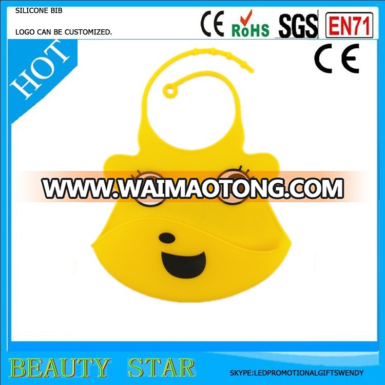 Hot selling food grade Baby bib,Wholesale silicone baby bib made in China