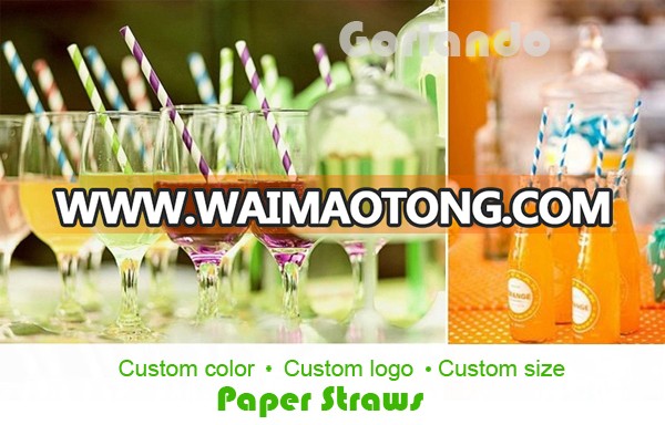 party decoration hot printed drinking straw paper