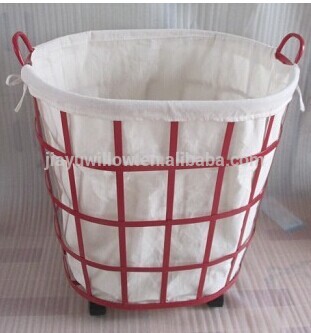 handmade rustic wire basket wire laundry basket wire easter basket with fabric liner wholesale