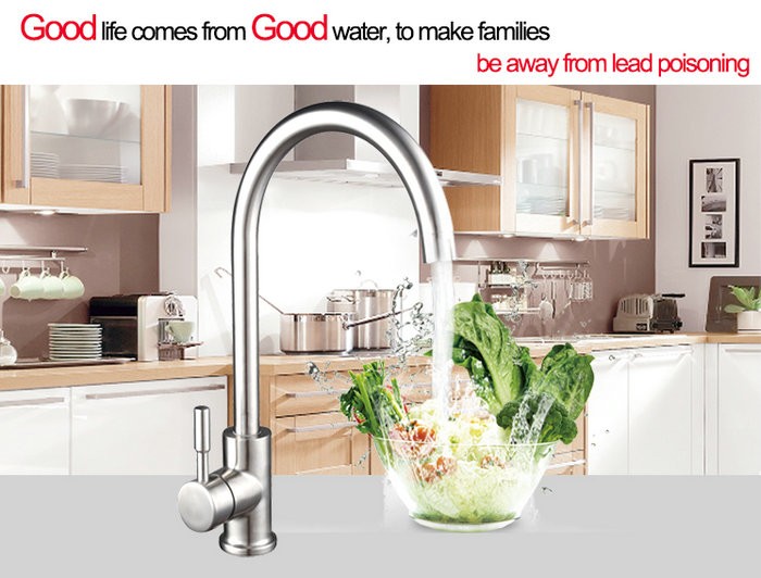 China Widely Use Deck Mounted Kitchen Water Pipe Faucet Spout