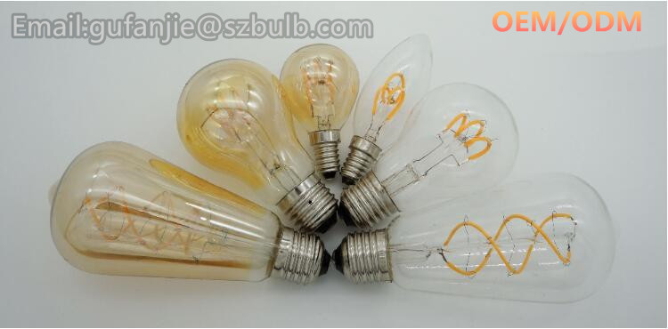 Decorative Single Curved Filament With "Love" "Home" Unique Word Design 5W E27 2000K Vintage Edison LED Golden Light Bulb G125