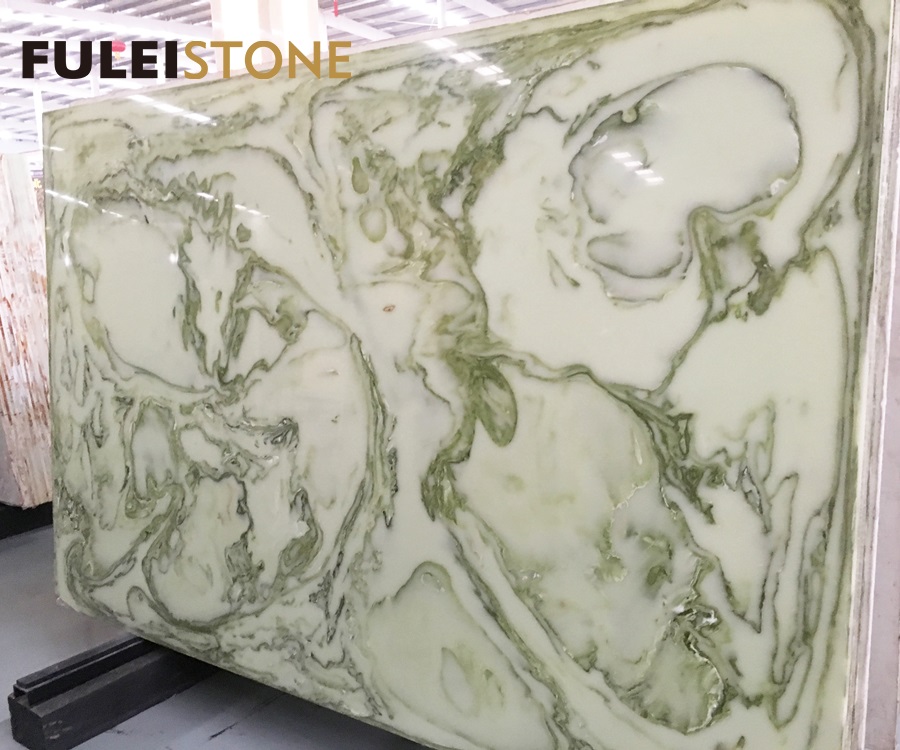 Best quality decoration material polished artificial onyx marble stone