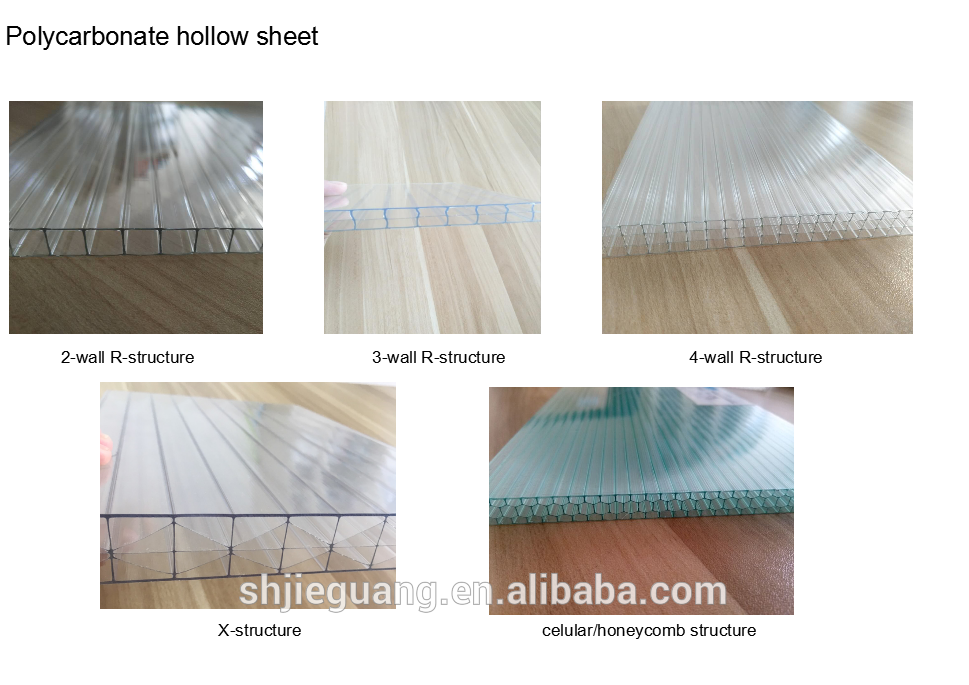 Colorful flame retarded cellular Polycarbonate hollow sheets